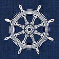 Ship Wheel Nautical Print